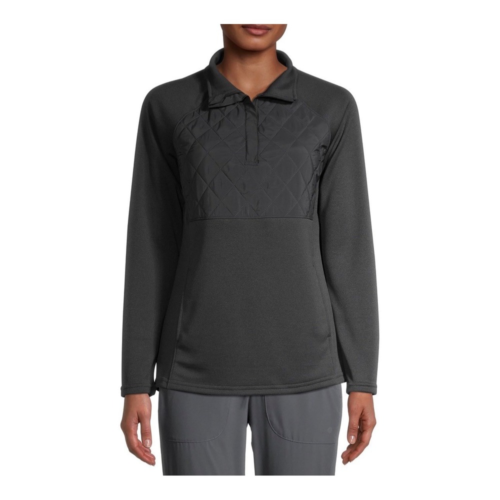 Avia Women's Active 1/4 Zip Pullover Small, Moisture-Wicking Quilted Workout Top